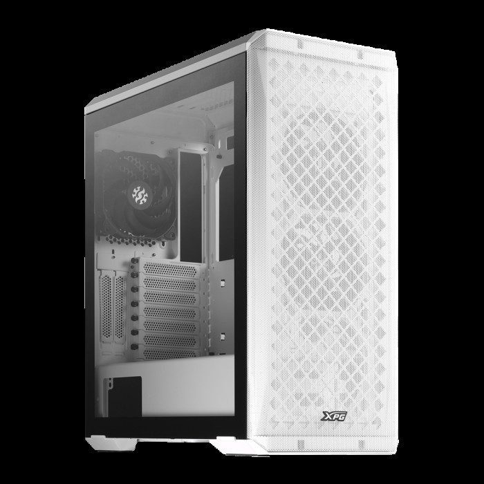 Корпус XPG DEFENDER WHITE [DEFENDER-WHCWW] (Midi-Tower, белый, TG, 120mm fan*3)