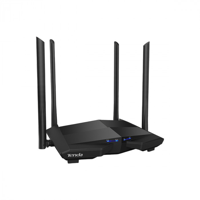 Маршрутизатор Tenda AC10 Двухдиапазонный гигабитный Wi-Fi роутер AC1200 до 300 Мбит/с на 2,4 ГГц + до 867 Мбит/с до 5 ГГц, LAN 3x1 Гбит/с, WAN 1x1 Гбит/с, 4*5dBi внешние антенны