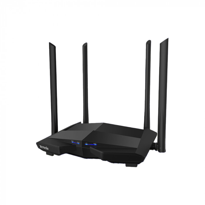 Маршрутизатор Tenda AC10 Двухдиапазонный гигабитный Wi-Fi роутер AC1200 до 300 Мбит/с на 2,4 ГГц + до 867 Мбит/с до 5 ГГц, LAN 3x1 Гбит/с, WAN 1x1 Гбит/с, 4*5dBi внешние антенны