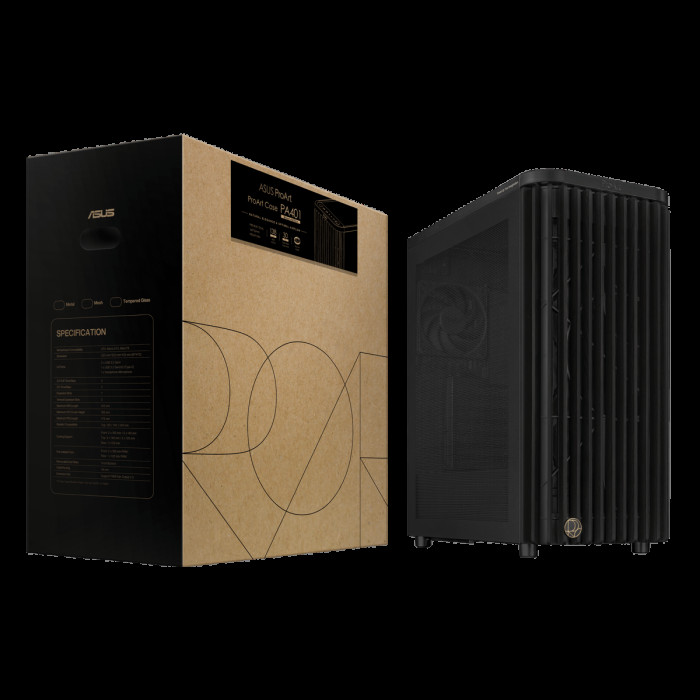 Корпус для ПК ASUS PROART PA401 WOOD MESH PWM BLACK