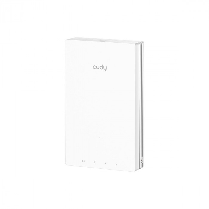 Точка доступа Wi-Fi CUDY AC1200 Gigabit Wall-Plate Access Point AC1200 Dual Band Gigabit Wall Plate Access Point,  MT7621DAN+MT7613B+MT7603E,  867Mbps at 5GHz + 300Mbps at 2.4GHz,  1 x Gigabit PoE-IN Port, 802.3af / at, 4 x Gigabit  RJ45 ports, LAN1 suppo