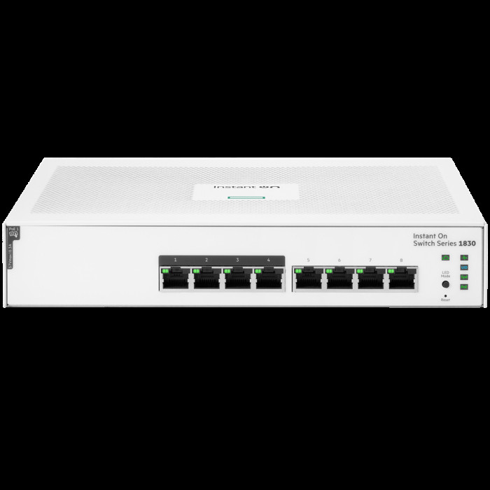 Коммутатор HPE JL811A HPE Aruba Instant On 1830 8G Web-managed  4p Class4 PoE 65W fanless Switch