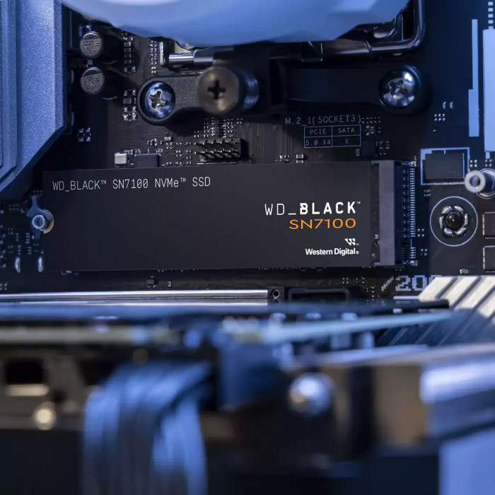 Твердотельный накопитель SSD Western Digital SSD SN7100 M2.2280 PCIe 4.0 500Gb, 6800MBs/5000MBs, TBW 300, WDS500G4X0E, 1 year