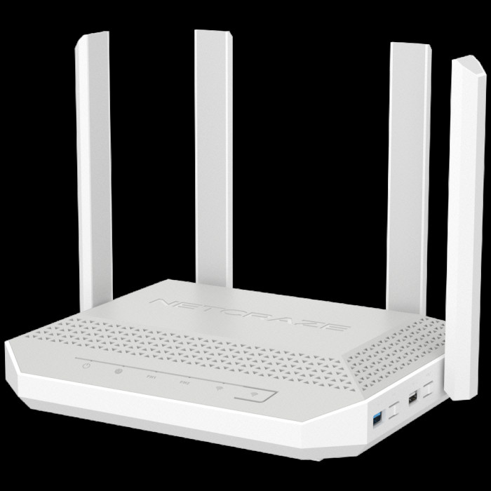 Маршрутизатор (Keenetic)  Netcraze Giga (NC-1012) Мультигигабитный интернет-центр с Mesh Wi-Fi 6 AX3000,  Smart-коммутатором 1×2.5G/SFP и 4×1G, многофункциональными портами USB 3.0 и 2.0