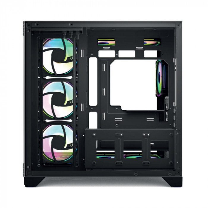Корпус для ПК Forza Forza FZ-G42B Seaview TG ATX Case, black, w/o psu, Curved Tempered glass front panel, 1x3,5', 3x2,5