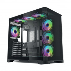 Корпус для ПК Forza Forza FZ-G42B Seaview TG ATX Case, black, w/o psu, Curved Tempered glass front panel, 1x3,5', 3x2,5