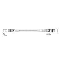 Кабель Amphenol RML42-1483 Cable OcuLink SFF8611 4i  -TO-  SFF8643  , 85 Ohm, PCIe Gen4,  L:57cm