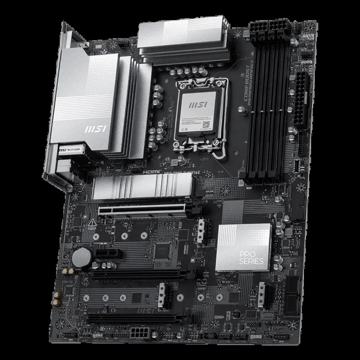 Материнская плата MSI PRO Z890-P WIFI6E Z890, LGA1851, 4*DDR5, 3*PCIEx16, 1*PCIEx1, 4*M.2, 2*TypeC, 1*USB3.2 Gen2, 6*USB3.2 Gen1, 8*USB2.0, 4*SATA3, 5G, DP, HDMI, ATX, RTL