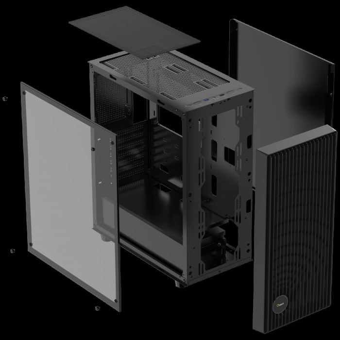 Корпус для ПК Ocypus Gamma-C70-BKG000XX-GL Case Gamma C70 BK ATX / win / black / no PSU / Tempered Glass