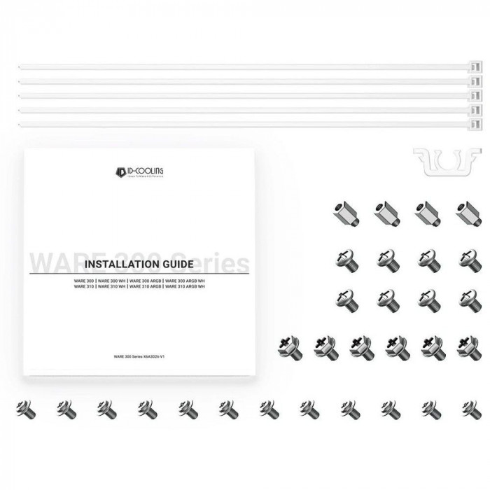 Корпус Case ID-Cooling WARE 300 White mATX/ win TG/ no fan/ Type C/ CPU 160mm/ GPU 320mm/ no PSU