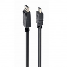 Кабель DisplayPort->HDMI Cablexpert CC-DP-HDMI-1M 1м, 20M/19M, черный, экран, пакет (CC-DP-HDMI-1M) (079990) {100}