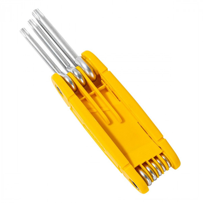 Набор складных шестигранных ключей 'TORX' Deli DL234308 размеры T9,T10,T15,T20,T25,T27,T30,T40, пластиковый держатель