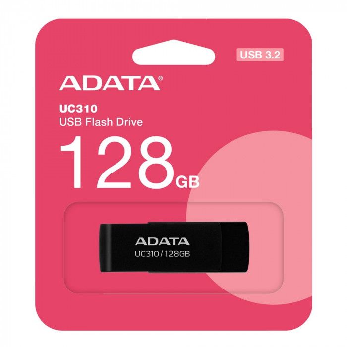 USB накопитель ADATA 128GB USB 3.2 Gen1 UC310-128G-RBK Black