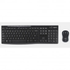 Комплект клавиатура и мышь Logitech  MK270 |920-004518| клавиатура черная, 112 клавиш с защитой от воды, |920-004518| мышь черная, оптическая, 1000dpi, 3 кнопки, 2.4GHz, USB-ресивер (039247) {6}