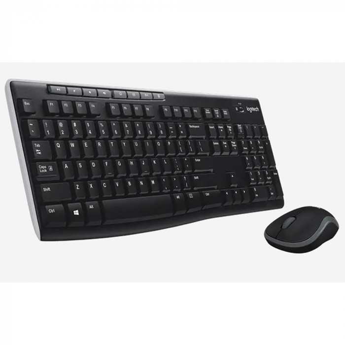 Комплект клавиатура и мышь Logitech  MK270 |920-004518| клавиатура черная, 112 клавиш с защитой от воды, |920-004518| мышь черная, оптическая, 1000dpi, 3 кнопки, 2.4GHz, USB-ресивер (039247) {6}