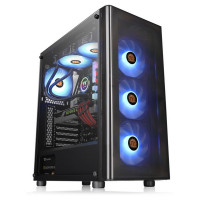 Корпус Thermaltake V200 TG RGB CA-1K8-00M1WN-01 Black/Win/SPCC/Tempered Glass*1/120mm RGB Fans*3 + 120mm Standard CA-1K8-00M1WN-01 Fan*1/MB Sync (874398)