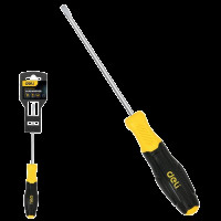 Шлицевая отвертка Deli DL6361251N 6х125мм сталь Cr-V, двухкомпонентная прорезиненная рукоять