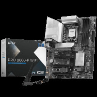 Материнская плата MSI PRO B860-P WIFI B860, LGA1851, 4*DDR5, 4*PCIEx16, 3*M.2, 1*TypeC, 2*USB3.2Gen2, 6*USB3.2Gen1, 8*USB2.0, 4*SATA3.0, 5G, Type-C(DP), DP, HDMI, ATX, RTL