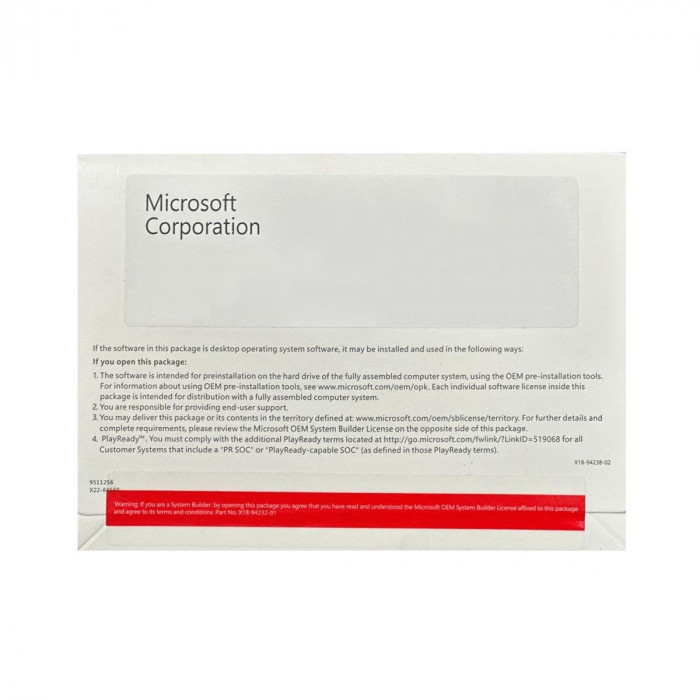 Операционная система Microsoft Windows 11 Professional Конверт OEM (FQC-10547)