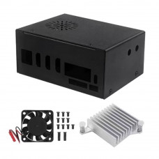 Корпус Orange pi 5 plus metal case + heatsink +fan, Type 1
