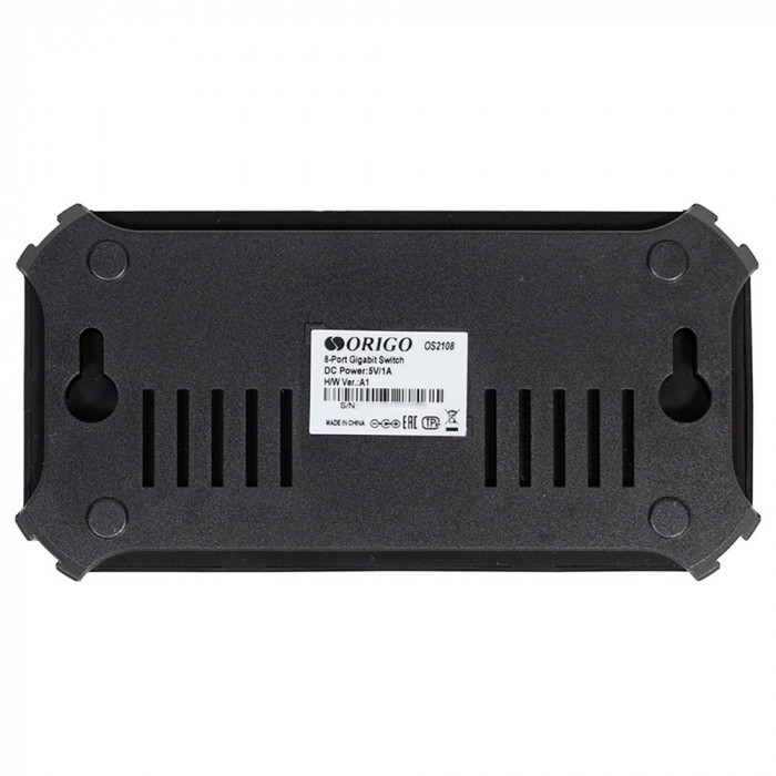 Неуправляемый коммутатор ORIGO OS2108/A1A 8x1000Base-T, корпус пластик