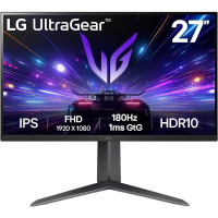 Монитор 27' LG 27GS65F-B  IPS, 1920x1080, 180Hz, 1ms, 300сd/m, 1000:1, HDR10 | HDMI(2.0), DP(1.4) | HAS, Pivot, Swivel, ExPSU, Vesa 100, Black