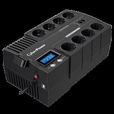 Источник бесперебойного питания (ИБП) CyberPower  BR700E, Line-Interactive, 700VA/420W,  8 (4+4) Schuko розеток, USB. / CBR-BR700EA / UPS CyberPower BR700E, Line-Interactive, 700VA/420W, 8 (4+4) Schuko sockets, USB.