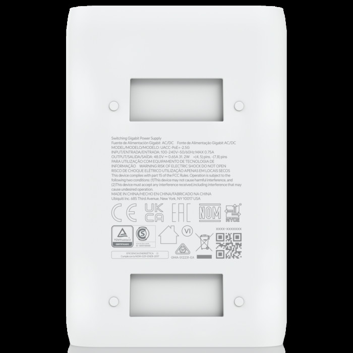 Блок питания для сетевого устройства Ubiquiti  PoE-48-30W-2.5G  802.3at