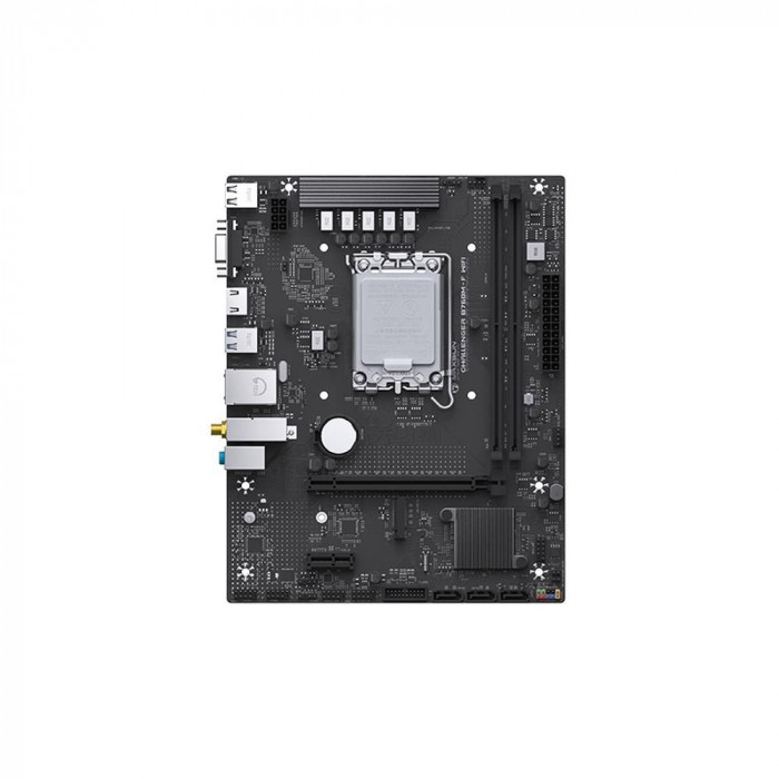 Материнская плата Maxsun MS-Challenger B760M-F WIFI B760, LGA1700, 2*DDR4, 1*PCIEx16, 1*PCIEx1, 1*M.2, 6*USB3.2Gen1, 4*USB2.0, 3*SATA3.0, 1G, DP, HDMI, M-ATX, RTL