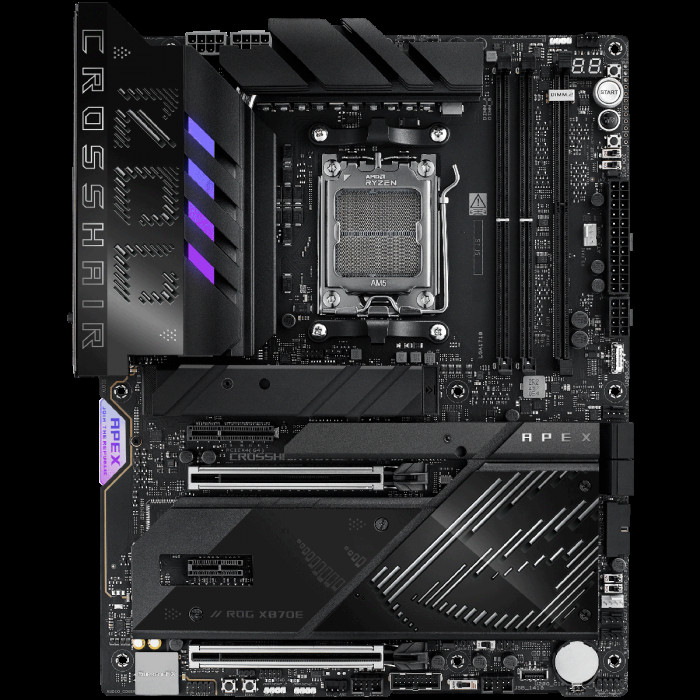 Материнская плата ASUS ROG CROSSHAIR X870E APEX AM5 ATX 2xDDR5 2xPCIEx16 PCIEx4 PCIEx1 5xM.2 3xUSB-C 5GLAN Wi-Fi 7