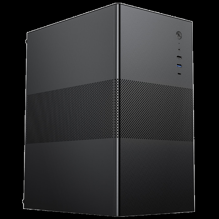 Корпус для ПК ACD Coffer 109B *m*ATX, Type-C + USB3.0 + USB ports + HD audio combo, Mesh, Black.