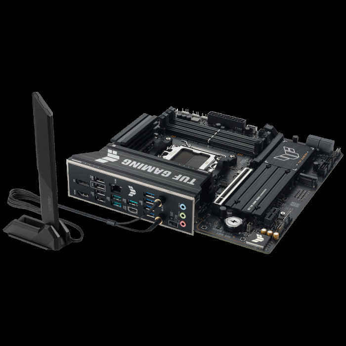 Материнская плата ASUS TUF GAMING B850M-PLUS WIFI7 AM5 mATX 4xDDR5 PCIEx16 PCIEx1 3xM.2 USB-C DP HDMI 2.5GLAN WiFi 7