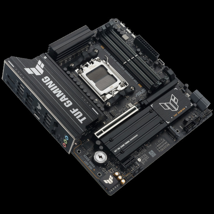 Материнская плата ASUS TUF GAMING B850M-PLUS WIFI7 AM5 mATX 4xDDR5 PCIEx16 PCIEx1 3xM.2 USB-C DP HDMI 2.5GLAN WiFi 7