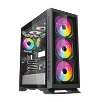 Корпус для ПК Forza FZ-G901 EATX Case, black, w/o psu,Tempered glass front panel, 2x3,5', 2x2,5',USB3.0*1+USB3.0