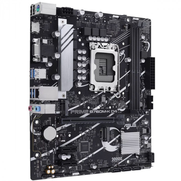 Материнская плата ASUS PRIME B760M-K D4 LGA1700 mATX 2xDDR4 PCIEx16 2xPCIEx1 2xM.2 HDMI VGA 2.5GLAN
