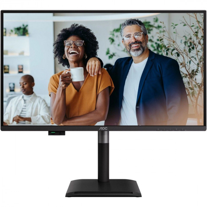 Монитор 27' AOC Q27P4CV   IPS, 2560x1440, 120Hz, 4ms, 350сd/m, 1500:1 | HDMI(2.0), DP(1.4), Type-C(PD-96W), 4xUSB 3.2, RJ45 | HAS, Pivot, Swivel, InPSU, Speakers, Vesa 100, Black