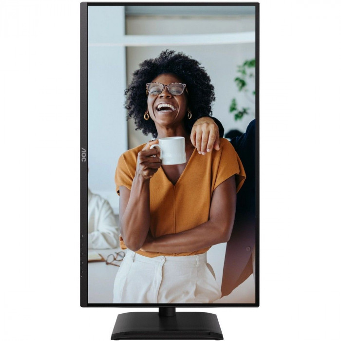 Монитор 27' AOC Q27P4CV   IPS, 2560x1440, 120Hz, 4ms, 350сd/m, 1500:1 | HDMI(2.0), DP(1.4), Type-C(PD-96W), 4xUSB 3.2, RJ45 | HAS, Pivot, Swivel, InPSU, Speakers, Vesa 100, Black