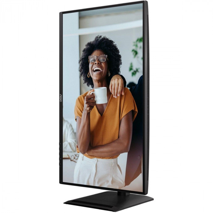 Монитор 27' AOC Q27P4CV   IPS, 2560x1440, 120Hz, 4ms, 350сd/m, 1500:1 | HDMI(2.0), DP(1.4), Type-C(PD-96W), 4xUSB 3.2, RJ45 | HAS, Pivot, Swivel, InPSU, Speakers, Vesa 100, Black
