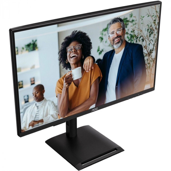 Монитор 27' AOC Q27P4CV   IPS, 2560x1440, 120Hz, 4ms, 350сd/m, 1500:1 | HDMI(2.0), DP(1.4), Type-C(PD-96W), 4xUSB 3.2, RJ45 | HAS, Pivot, Swivel, InPSU, Speakers, Vesa 100, Black