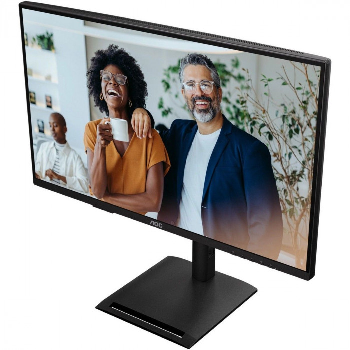 Монитор 27' AOC Q27P4CV   IPS, 2560x1440, 120Hz, 4ms, 350сd/m, 1500:1 | HDMI(2.0), DP(1.4), Type-C(PD-96W), 4xUSB 3.2, RJ45 | HAS, Pivot, Swivel, InPSU, Speakers, Vesa 100, Black