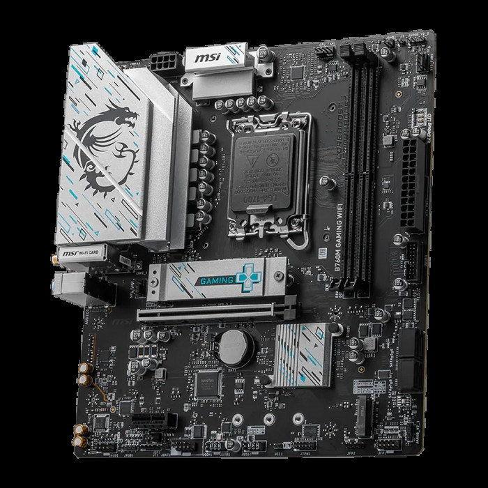 Материнская плата MSI B760M GAMING WIFI B760, LGA1700, 2*DDR5, 1*PCIEx16, 1*PCIEx1, 2*M.2, 6*USB3.2Gen1, 6*USB2.0, 4*SATA3.0, 2.5G, VGA, DP, HDMI, M-ATX, RTL