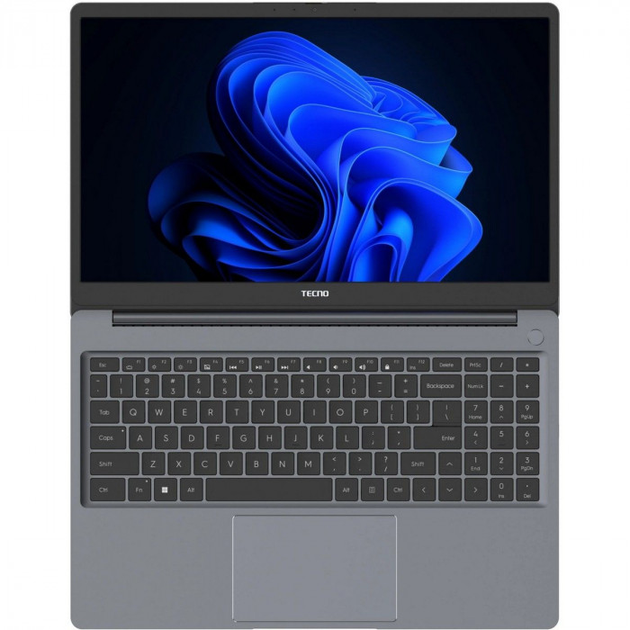 Ноутбук TECNO MegaBook K15SDA AMD Ryzen 5 7430U/16Gb (2*8 D4)/SSD512Gb/15.6'/IPS/FHD/1920x1080/60Hz/Win11/RJ-45/Grey/1.75kg