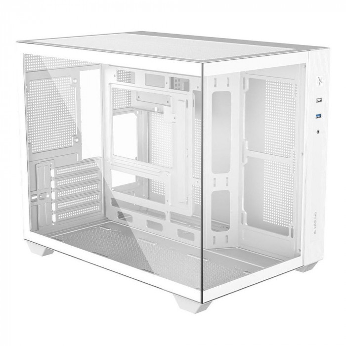 Корпус Case ID-Cooling VIEW 500 White mATX/win TG/ no fan/ Gen2 Type C/ CPU 162mm/ GPU 407mm/ no PSU