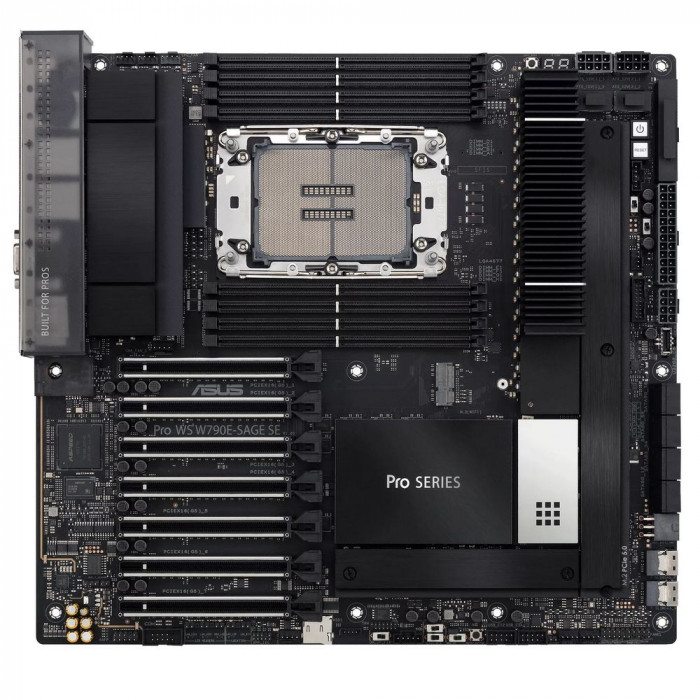 Материнская плата ASUS PRO WS W790E-SAGE SE LGA4677 EEB 8xDDR5 7xPCIEx16 3xM.2 2xUSB-C VGA GLAN 10GLAN