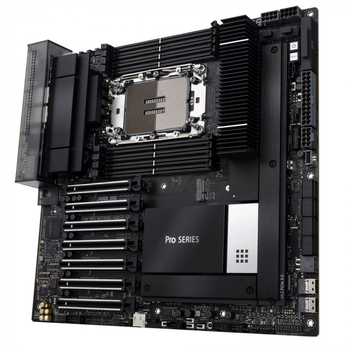 Материнская плата ASUS PRO WS W790E-SAGE SE LGA4677 EEB 8xDDR5 7xPCIEx16 3xM.2 2xUSB-C VGA GLAN 10GLAN