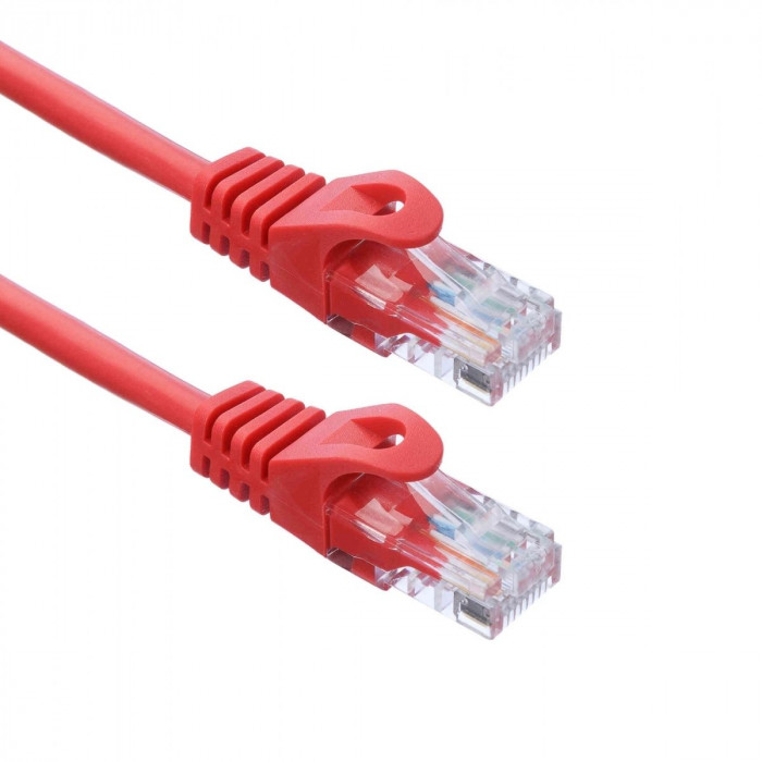 Патч-корд ACD-LPU5E-10R | Cat5e UTP 24AWG 4Pair, 7/0.18мм CCA Красный,1.0м, (741432)