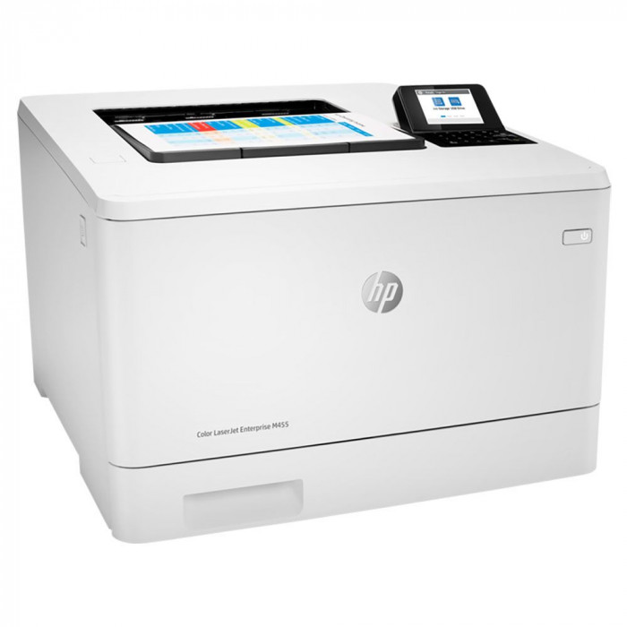Принтер HP  Color LaserJet Pro M455dn A4, лазерный, цветной, 27стр/мин, 600dpi, 800МГц, 1280Мб, 300+50, AirPrint/USB/Ethernet  , 2400стр/картридж, (3PZ95A)