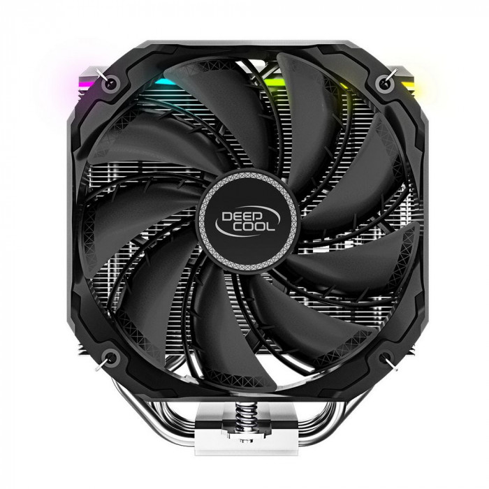 Вентилятор Deepcool AS500 RTL {8} (727064) (Height 164mm, 6mm x 5pcs, Fan 140mm, 500;1200RPM ±10%, < 29.2 dB(A), 4-pin PWM, TDP 220W, Screw, Socket AMD AM4, Intel LGA 2066/2011-v3/2011/1700/1200/115x)