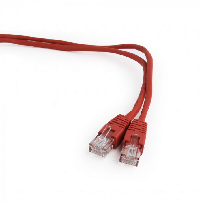 Патч-корд UTP Cablexpert PP12-1.5M/R кат.5e, 1.5м, литой, многожильный (красный)  (078146)