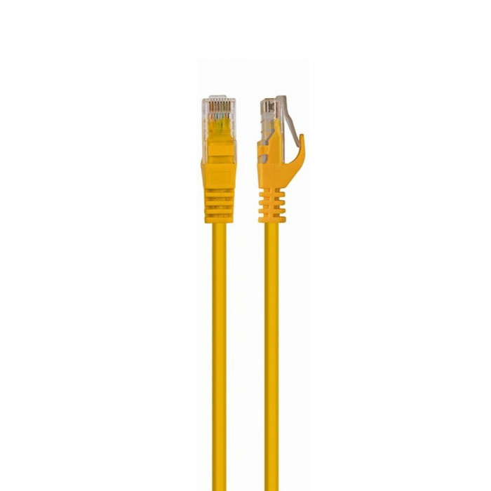 Патч-корд UTP Cablexpert PP6U-0.5M/Y кат.6, 0.5м, литой, многожильный (жёлтый)